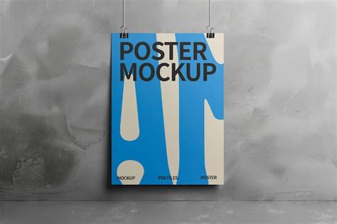 Poster hanging mockup | Premium AI-generated PSD