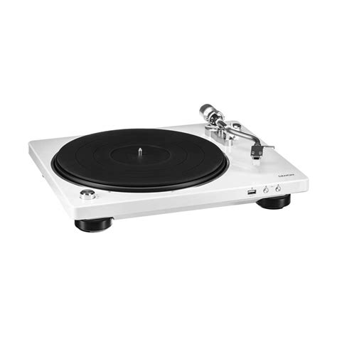 Denon DP-450USB (White) Semi-Automatic Analog Turntable | USB Output ...