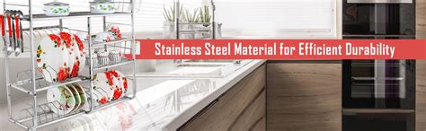 Buy SLIMSHINE 5-Shelf Wall Mount Dish Rack | Stainless Steel Kitchen ...