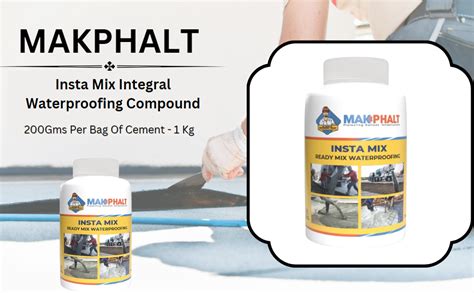 MAKPHALT (MK Petro) Insta Mix Integral Waterproofing Compound | 200Gms ...