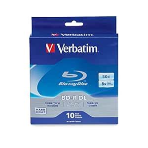 Verbatim BD-R 50GB 6X Blu-ray Recordable Media Disc - 10 Pack Spindle ...