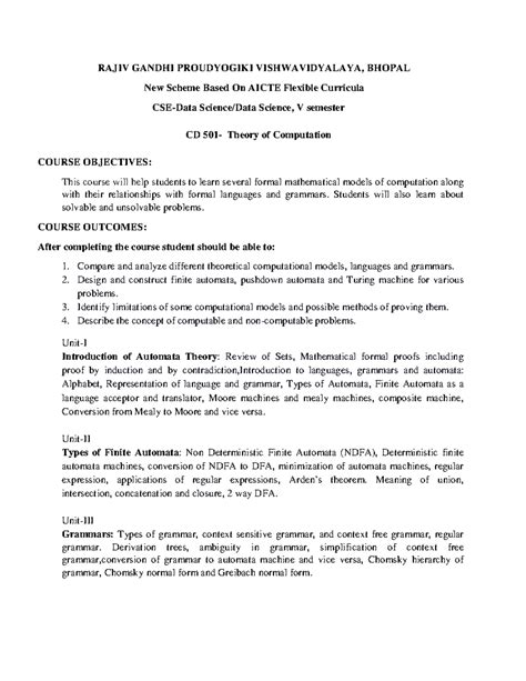 Frm download file - Syllabus - RAJIV GANDHI PROUDYOGIKI VISHWAVIDYALAYA ...