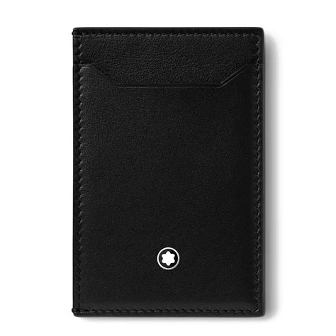 Meisterstück Black Leather Pocket 3CC Card Holder - MB129683 ...