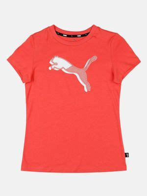 Buy Puma Power Graphic Girls Red T-shirt Online