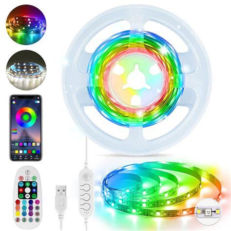 Buy Motion Sensor LED Light Strip, 6.6ft RGBW LED Motion Activated Bed ...