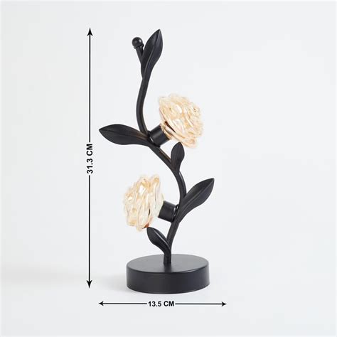 Buy Serene New Glass Floral LED Table Lamp from Home Centre at just INR ...