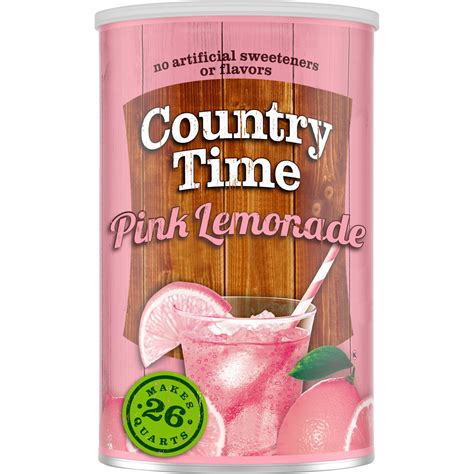 Country Time Pink Lemonade Powdered Mix, Real Sugar, 63 oz, Resealable ...