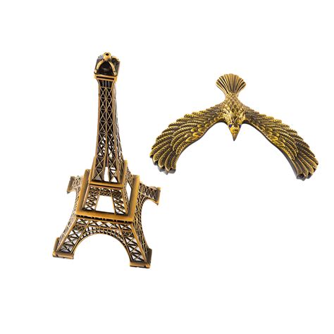 Metal Balance Eagle with Eiffel Tower for Home Decor (Antique Color, S ...