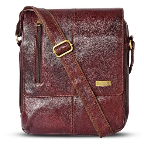 Leather Messenger Bag 36819 (BROWN) – SREELEATHERS