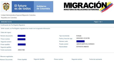 Check-MIG Colombia | Form for Online Application