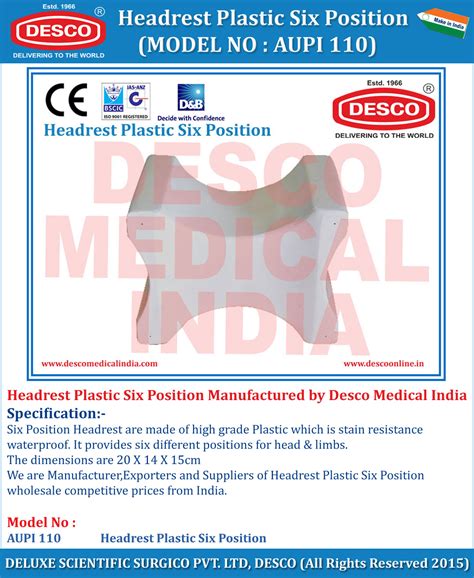 Autopsy Headrest Plastic with Six Position - Manufacturers, Suppliers ...