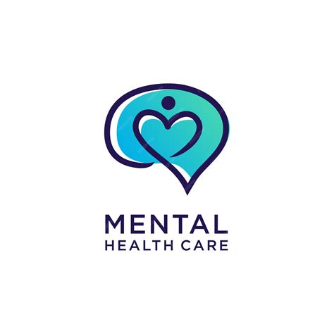 Premium Vector | Mental health care logo design template