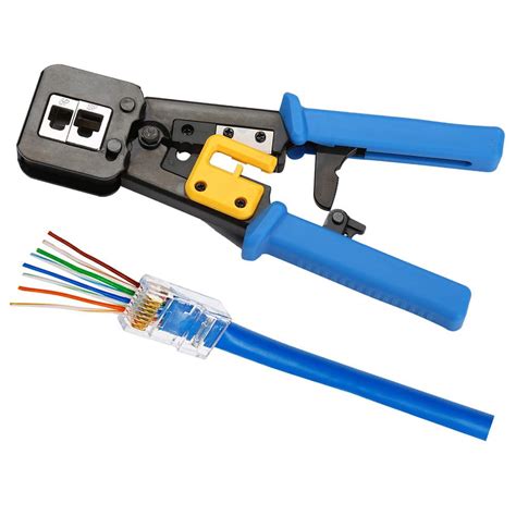 Ax Gear axGear RJ45 Crimp Tool Pass Through Cat5 Cat5e Cat6 India | Ubuy