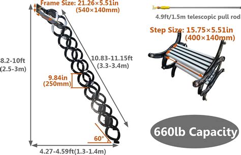 INTSUPERMAI Folding Attic Stairs with Aluminum Alloy India | Ubuy