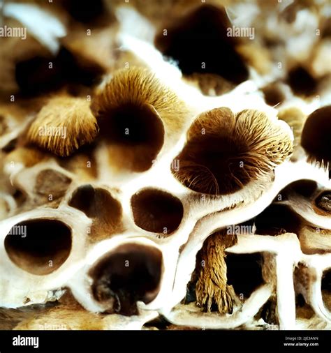 Spores Fongiques Au Microscope