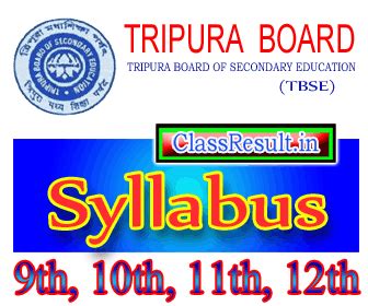 TBSE Syllabus 2025 Exam Test Tripura Board of Secondary Education ...