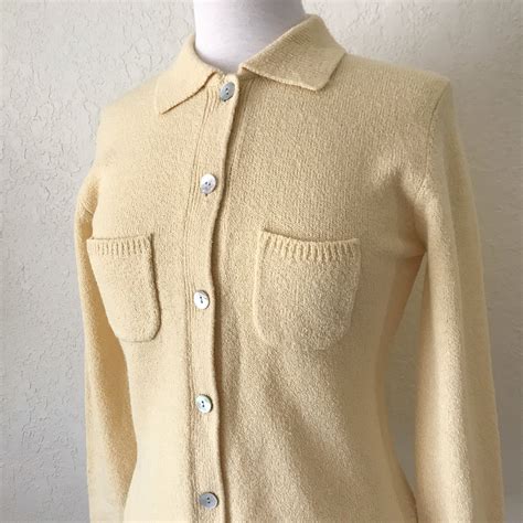 Vintage Pale Yellow Cardigan by Weathervane | Shop THRILLING