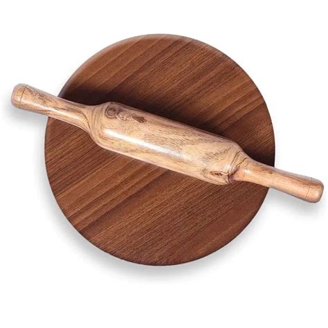 Buy Crysellewoods Sheesham Wood Chakla Belan - 9 Inch Round Wooden ...