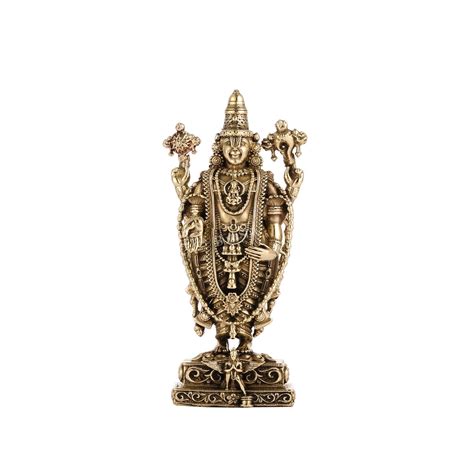 Buy Pure Brass Superfine Lord Tirupati Balaji Idol - 6" - Budhshiv.com