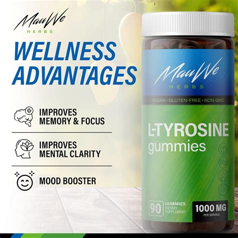 Buy L Tyrosine Gummies - Brain Function, Mood Boost, Neuro Health ...