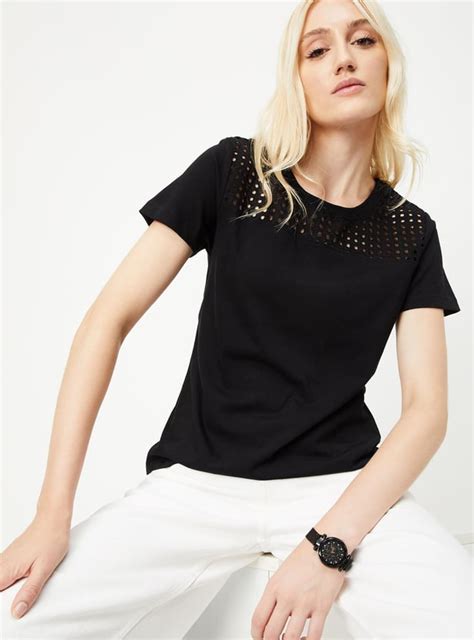 Buy Women Schiffli Detail T-shirt Online at just Rs. 299.0 ...