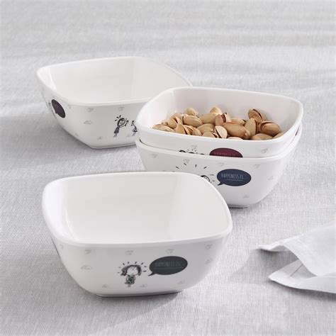Buy Melina Leonard Set of 4 Melamine Printed Snack Bowls - 470ml from ...