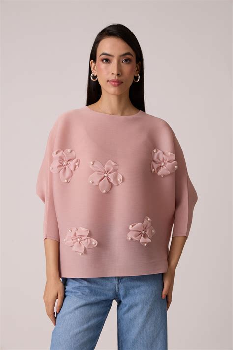 Buy Pale Pink Pleated Anouk Top - Scarlet Sage