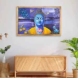 perpetual Buddha Painting With Frame - 3d Scenery Wall Painting for ...