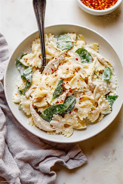 Creamy Spinach Chicken Pasta Recipe – How to Make Creamy Chicken Pasta ...