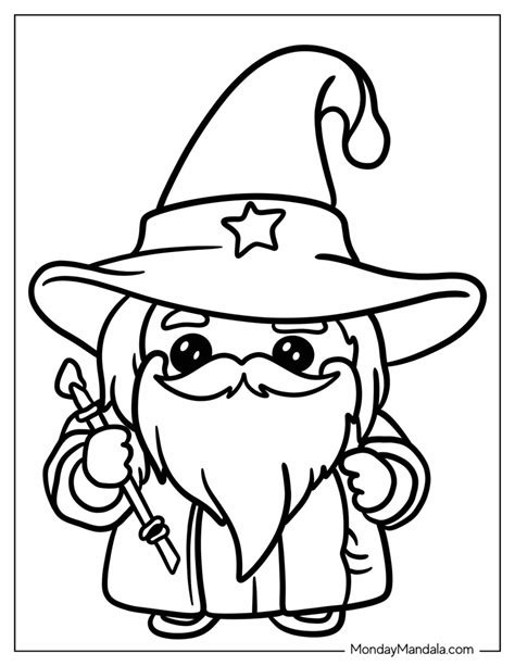 Image result for Wizard Coloring Pages