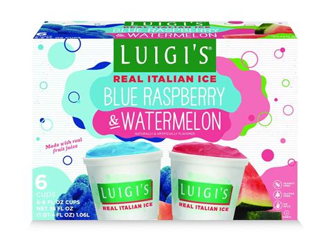 Luigi's Real Italian Ice, Blue Raspberry and India | Ubuy