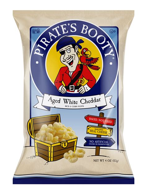 Pirate's Booty Aged White Cheddar Cheese Puffs, Gluten-Free Snack, 4 Oz ...