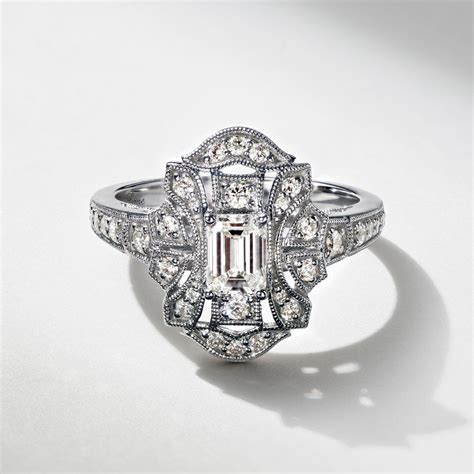 neil lane emerald cut engagement ring