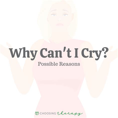 Why Can't I Cry Even Though I'm Sad?