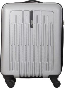 SAFARI Hard Trolley 55 cm (Silver) Cabin Suitcase 4 Wheels - 21 inch ...