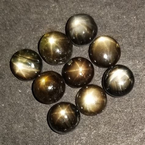Black Star Sapphire 3mm, 5mm, 5.5mm, 6mm, 6.3mm, 6.5mm, & 8mm Cabochon ...
