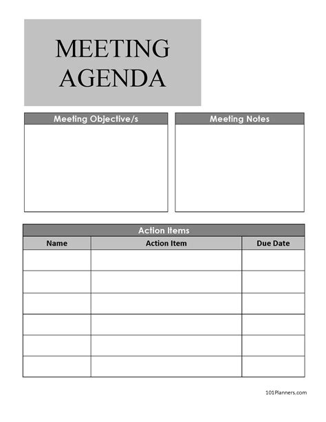 Google Doc Agenda Template - Employee Onboarding Template