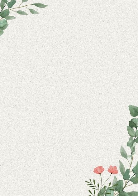 Green white watercolor notes blank background a4 document 1 | Premium Photo