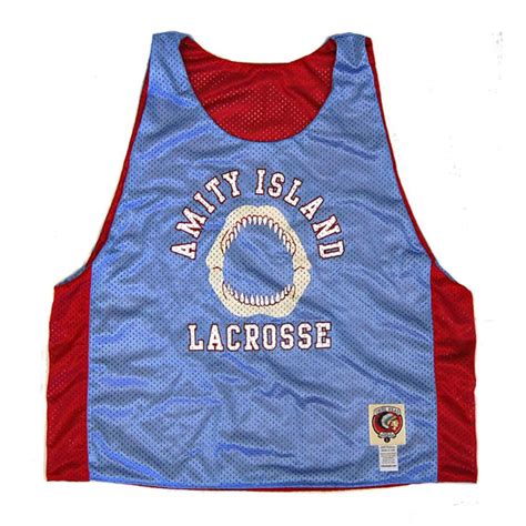 Amity Island Jaws Lacrosse Pinnie Made In USA-Columbia