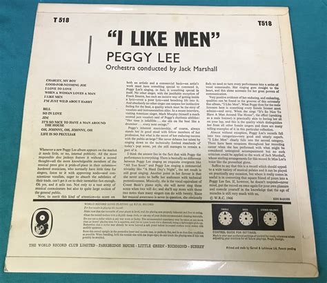 Yahoo!オークション - LP Peggy Lee / I Like Men UK盤T. 518