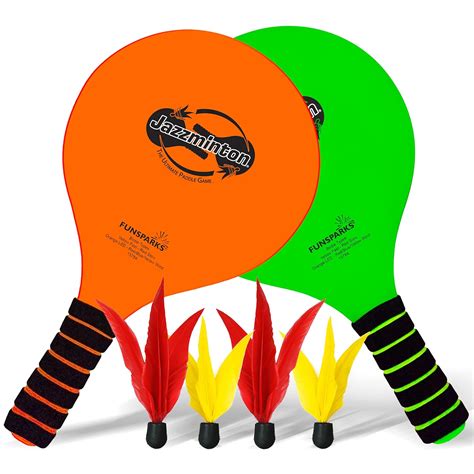 Funsparks Jazzminton - The Paddle Game to Rule them All,multicolor ...
