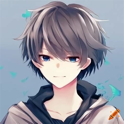 A cute anime boy