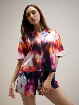 Buy Sweet Dreams Silky Dreamscape Art Signature Satin Shorts Set for Women