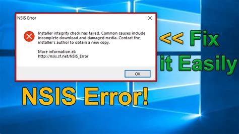 Nsis Error Fix Windows 10 - [Solved] Easy Method | nsis error 해결 새로운 업데이트