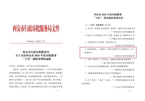 西安高新区证照联办“五个一”模式获全市审批服务“十佳”创新案例 - 丝路中国 - 中国网