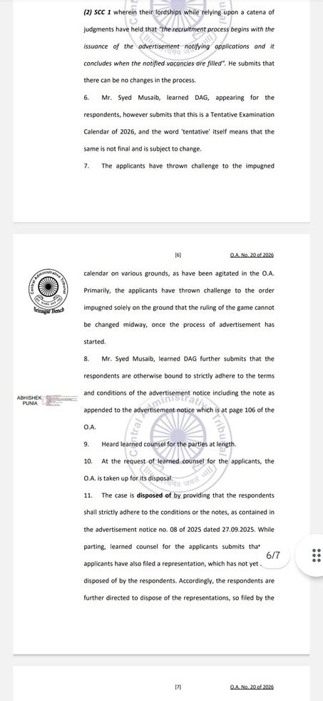 CAT orders J&K SSB to dispose representation on various posts as per ...