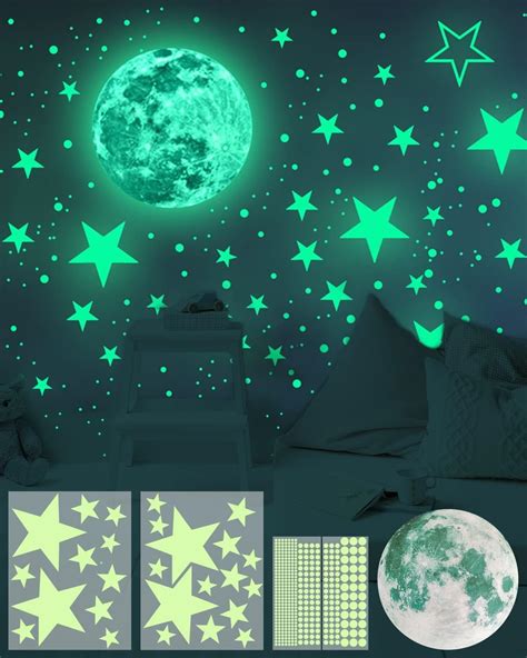 Amazon.com: Glow in The Dark Stars Wall Stickers,Glowing Stars for ...