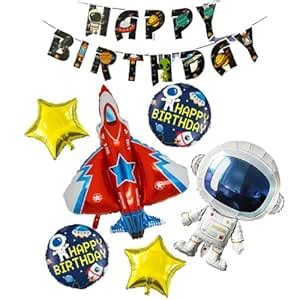 ARV ZONE 7 Pcs Astronaut Rocket Outer Space Themed Birthday Party ...