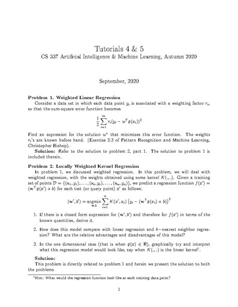 Tutorials 4 5 Combined 2020b solution - Tutorials 4 & 5 CS 337 ...