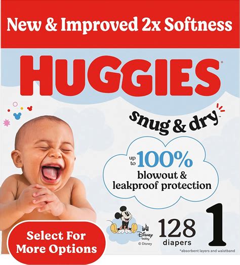 Amazon.com: Huggies Size 1 Diapers, Snug & Dry Newborn Diapers, Size 1 ...
